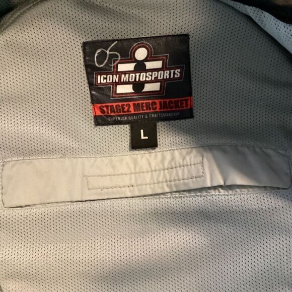 Icon Stage 2‎ Merc Motorcycle Jacket Black Size Large - Picture 11 of 11